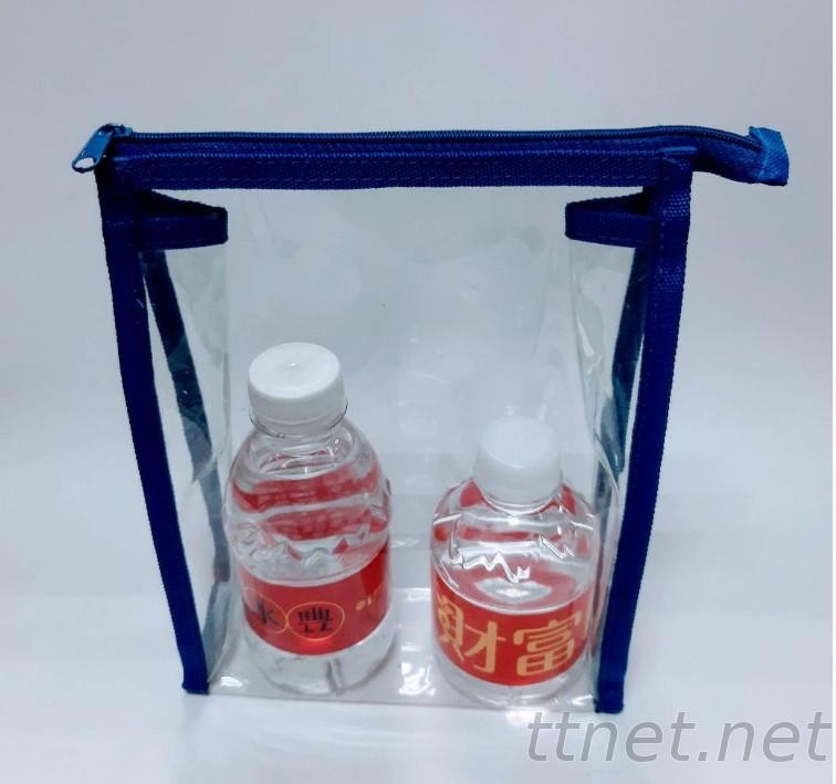 PVC透明戶外飲料手提袋|高週波置物袋